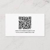 QR Code Business Card für Social Media Page Foto Visitenkarte (Rückseite)