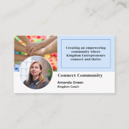 QR Code Business Card für Social Media Page Foto Visitenkarte