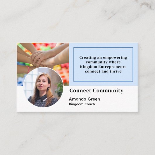 QR Code Business Card für Social Media Page Foto Visitenkarte (Vorderseite)