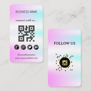 QR Code Business Card für Social Media Visitenkarte