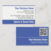 QR Code Business Card für Sport und Sozialklub Visitenkarte (Vorne/Hinten)