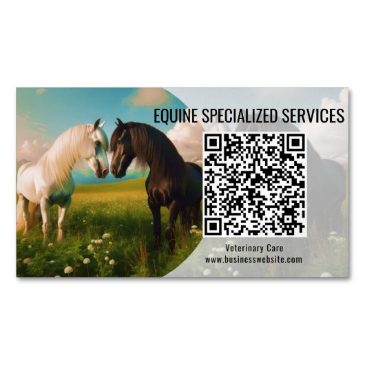 QR Code Business Card Magnet (Vorderseite)