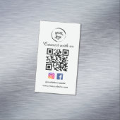 QR Code Business Card Magnet Social Media (Beispiel)