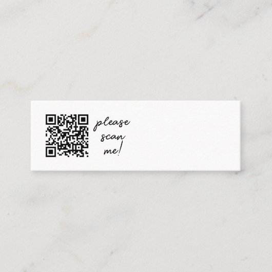 QR Code Business Card Mini Visitenkarte (Vorderseite)