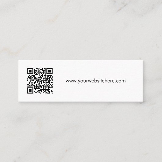 QR Code Business Card Mini Visitenkarte (Vorderseite)