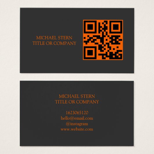 QR Code Business Card  Modern Professional  (Vorne & Hinten)