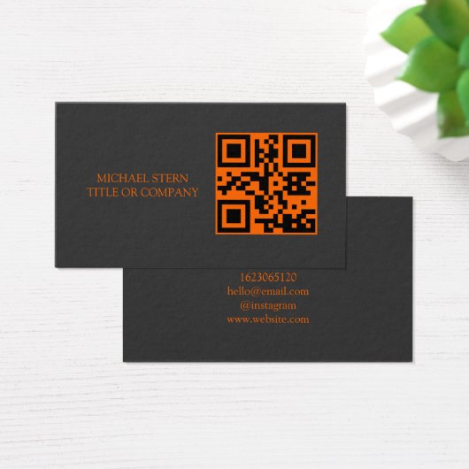 QR Code Business Card  Modern Professional  (Schreibtisch)
