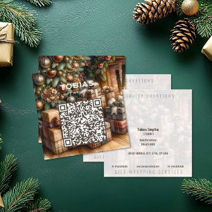 QR Code Business Card Quadratische Visitenkarte
