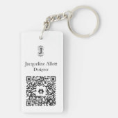 QR Code Business Card Schlüsselanhänger (Rückseite)