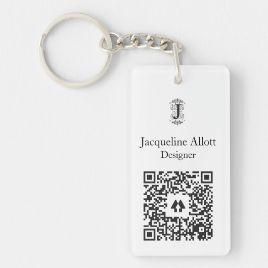QR Code Business Card Schlüsselanhänger (Vorderseite)