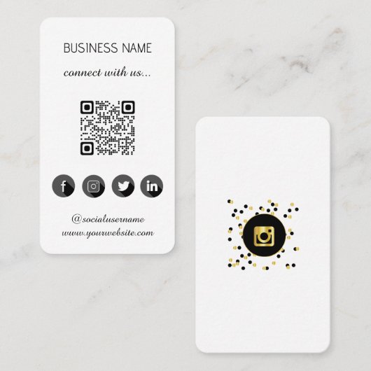 QR-Code Business Card Visitenkarte (Vorne/Hinten)