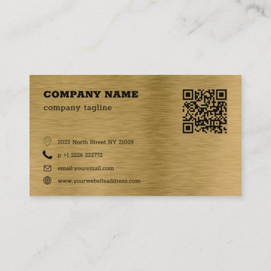 QR Code Business Card Visitenkarte (Rückseite)