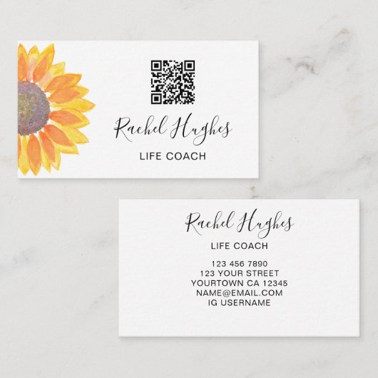 QR Code Business Card Visitenkarte (Vorne/Hinten)