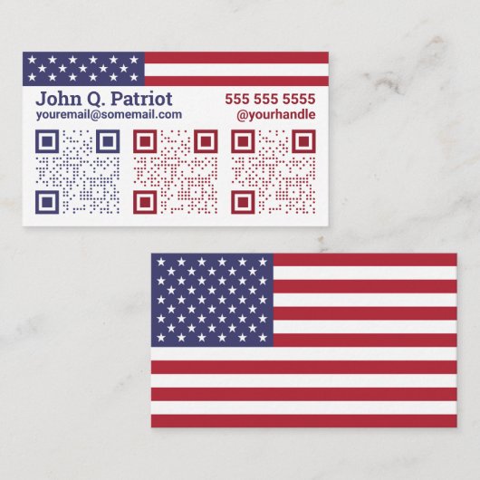 QR Code Business Card Visitenkarte (Vorne/Hinten)