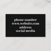 QR Code Business Card Visitenkarte (Rückseite)