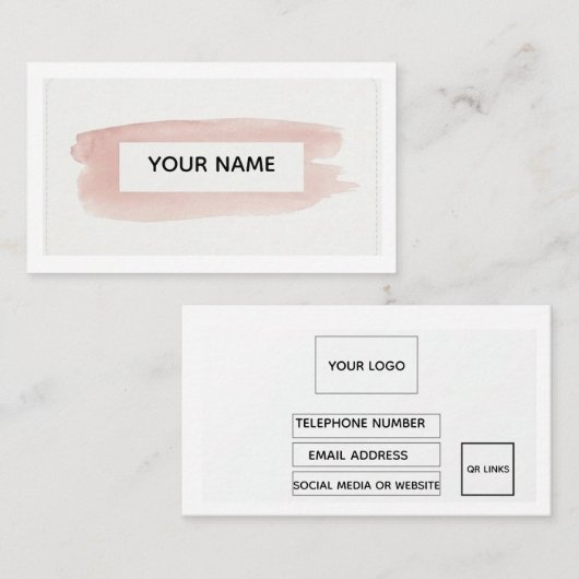 QR Code Business Card Visitenkarte (Vorne/Hinten)