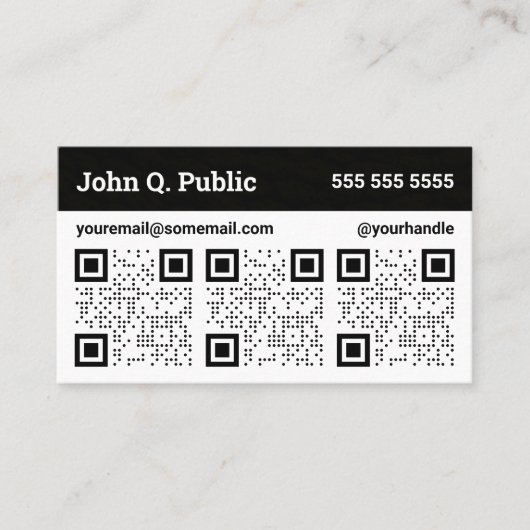 QR Code Business Card Visitenkarte (Vorderseite)