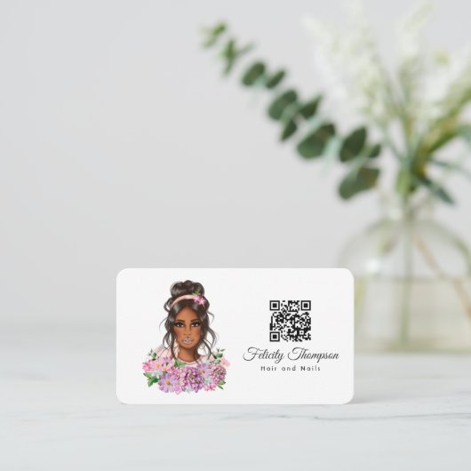 QR Code Business Card Visitenkarte (Stehend Vorderseite)