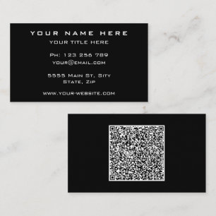 QR Code Business Card Wählen Sie Farben und Schrif Visitenkarte