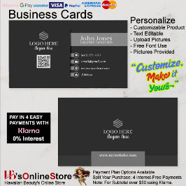 QR Code Business Cards 25 Pack mit 100 Stück Visitenkarte