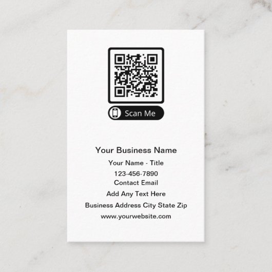 QR Code Business Cards Visitenkarte (Vorderseite)
