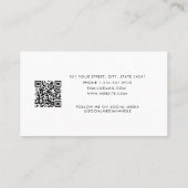 QR Code Business Client Termin Karte Stilvoll (Rückseite)
