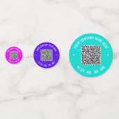 QR-Code Business Colorful Promotion Confetti Konfetti (Vorderseiten)