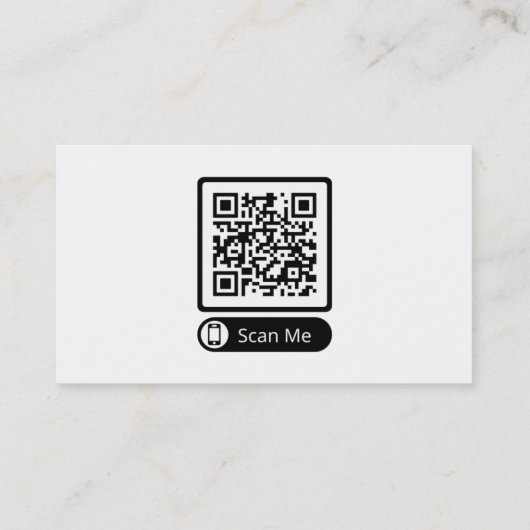 QR Code Business Contact Cards für Social Media Telefonnummerkarte (Rückseite)