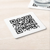 QR Code Business Corporate Minimalistisch White Rechteckiger Pappuntersetzer (angewinkelt)