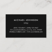 QR Code Business Custom Logo Black Modern Visitenkarte (Rückseite)