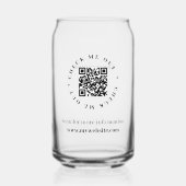 QR Code Business Drinking Brillen Dosenglas (Vorderseite)
