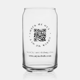 QR Code Business Drinking Brillen Dosenglas