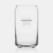 QR Code Business Drinking Brillen Dosenglas (Rückseite)