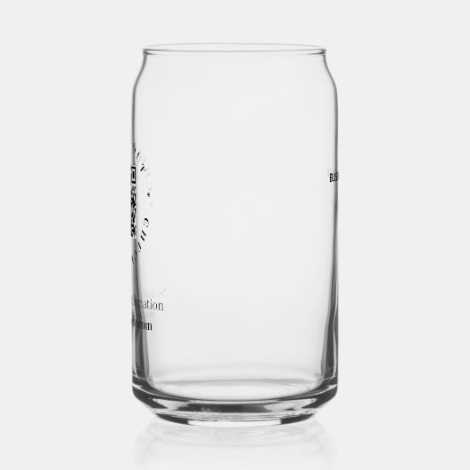 QR Code Business Drinking Brillen Dosenglas (Links)