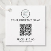 QR Code Business Einzelhandelspreisbegünstige Tags Geschenkanhänger (Vorderseite)