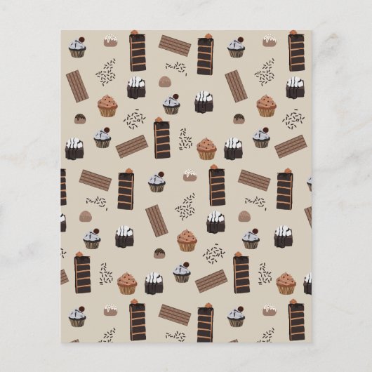 QR Code Business Flyer für Schokoladendesign (Hinten)