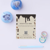 QR Code Business Flyer für Schokoladendesign (Einzeln)