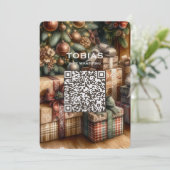 QR Code Business Holiday Card Feiertagskarte (Stehend Vorderseite)