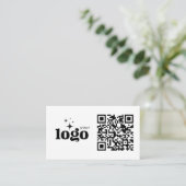QR Code Business Ihr Logo hier Moderne Vorlage Visitenkarte (Stehend Vorderseite)