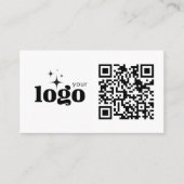 QR Code Business Ihr Logo hier Moderne Vorlage Visitenkarte (Vorderseite)