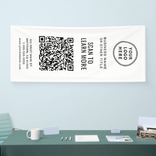 QR-Code-Business-Logo Banner (Messe)