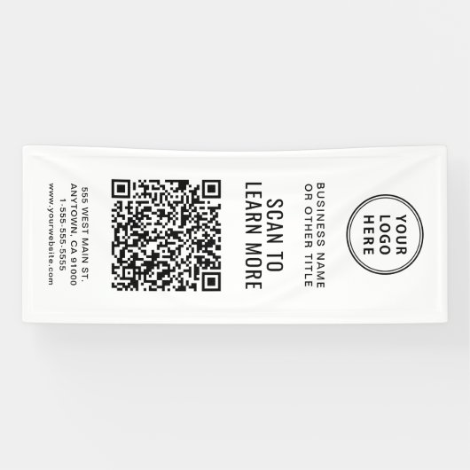 QR-Code-Business-Logo Banner (Horizontal)