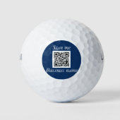 QR-Code-Business-Logo Beruflich Blue Modern Golfball (Vorderseite)