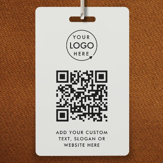 QR-Code | Business-Logo Beruflich Einfach grau Ausweis