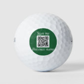 QR-Code-Business-Logo Beruflich grün Golfball (Vorderseite)