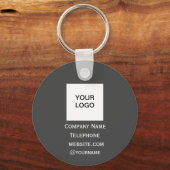 QR-Code-Business-Logo Beruflich, kundenspezifisch  Schlüsselanhänger (Rückseite)