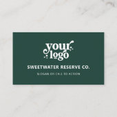 QR-Code-Business-Logo Beruflich Modern Green Visitenkarte (Rückseite)