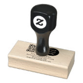 QR Code Business-Logo Beruflich Modernes Schwarz Gummistempel (Stempel)