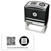 QR Code Business-Logo Beruflich Modernes Schwarz Permastempel (Beispiel)