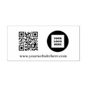 QR Code Business-Logo Beruflich Modernes Schwarz Permastempel (Design)